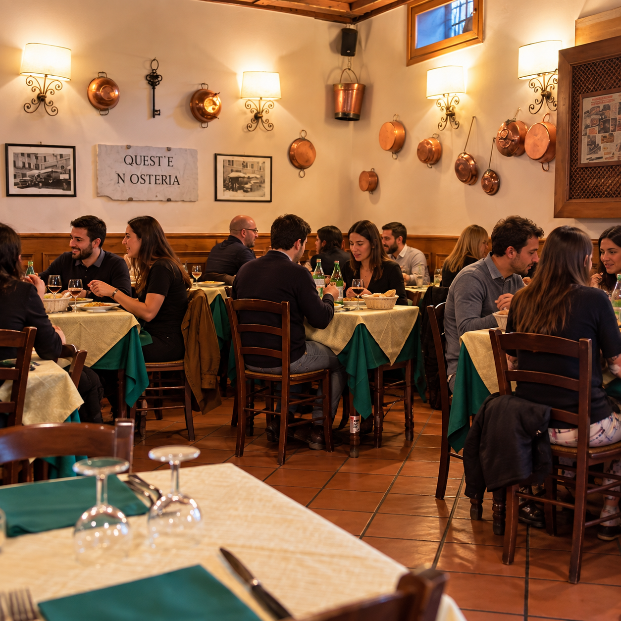 Sala interna del ristorante storico Carlo Menta